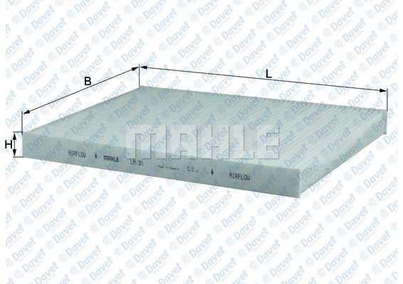 MAHLE LA31 Polen Filtresi Cordoba-Ibiza Ii-Leon-Toledo Ii-Octavia-Caddy Ii-Golf Iii/Iv-Passat-Polo-Inca-Audi A3-Tt  ####